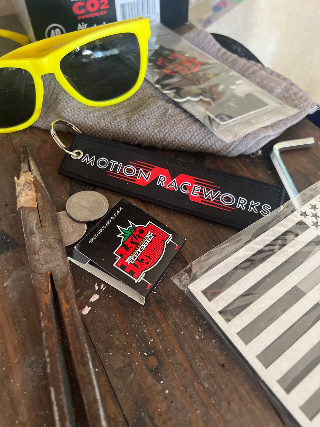 Customer photo review of Motion Raceworks Flying M Key Chain