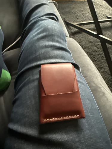 Customer photo review of Slimmad plånbok i äkta läder