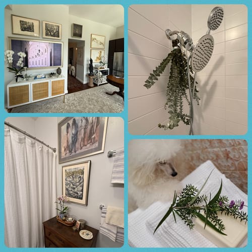 Customer photo review of All Metal 1-Spray Dual Shower Head - Handheld, Rain Shower, Diverter, 2.5 GPM