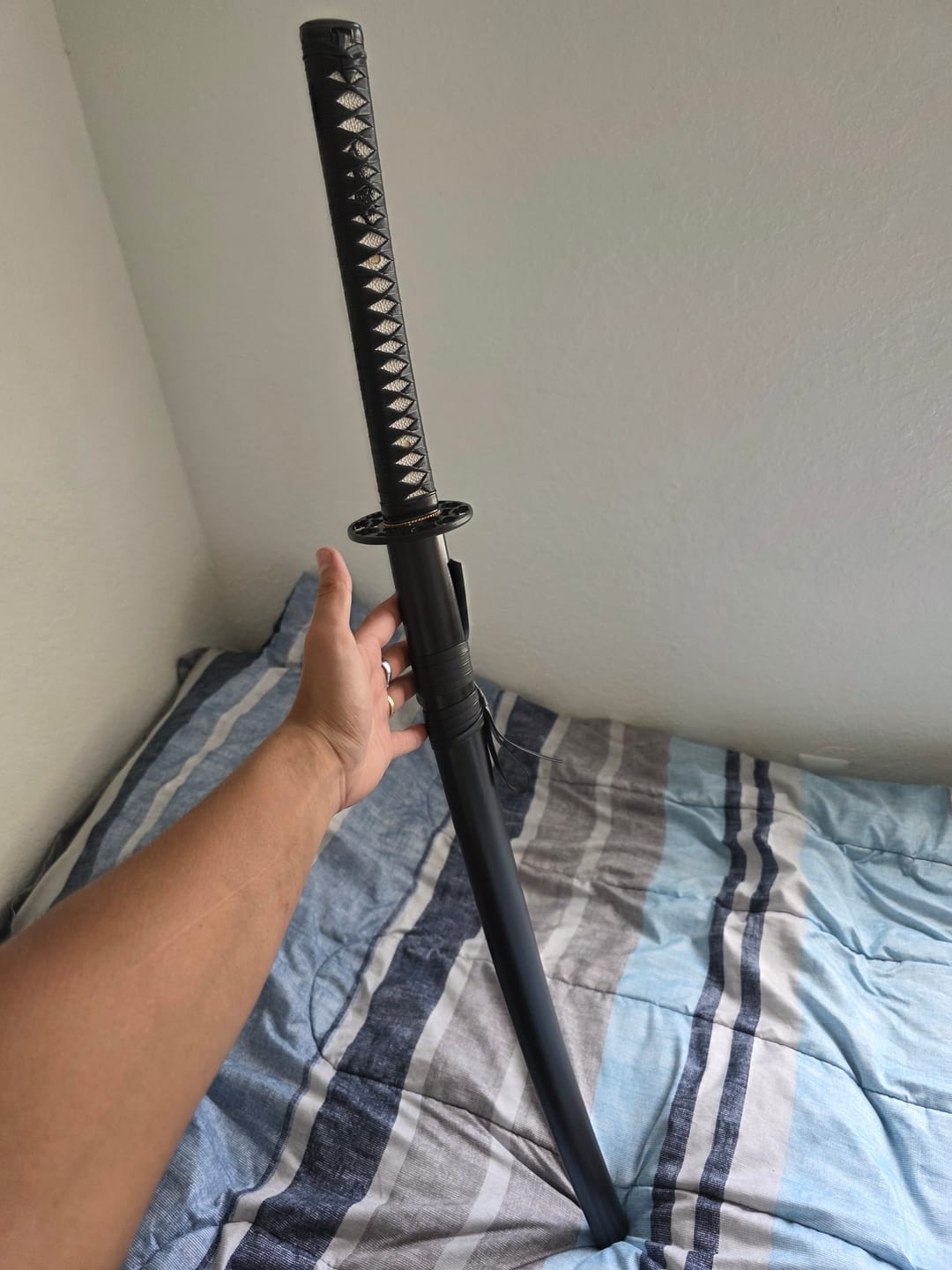 Customer photo review of The Yozora Handmade Katana Carbon Steel