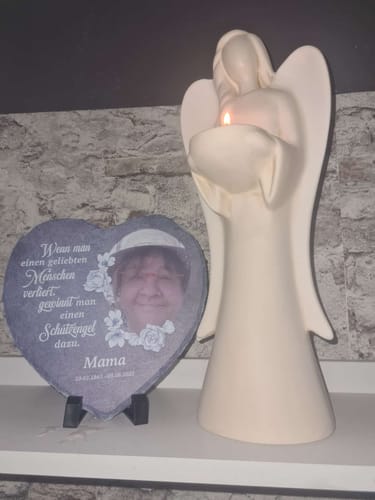 Tanja K. review of Schutzengel - Individuelles Schieferherz image 1 out of 1