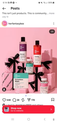 Reviewer's photo of The Everything Bundle hygiene kit products arranged with several pink gift boxes.