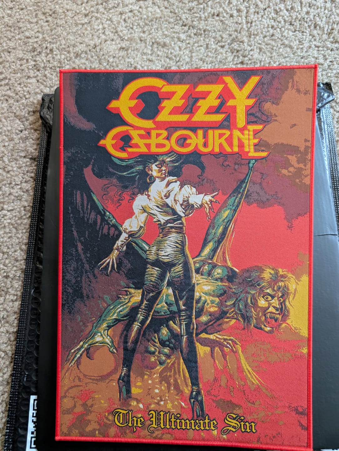 Customer photo review of Ozzy Osbourne - The Ultimate Sin - Backpatch