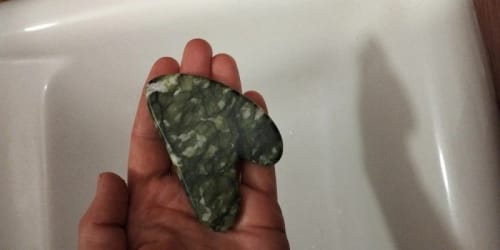 Customer photo review of Natural Stone GuaSha Jade