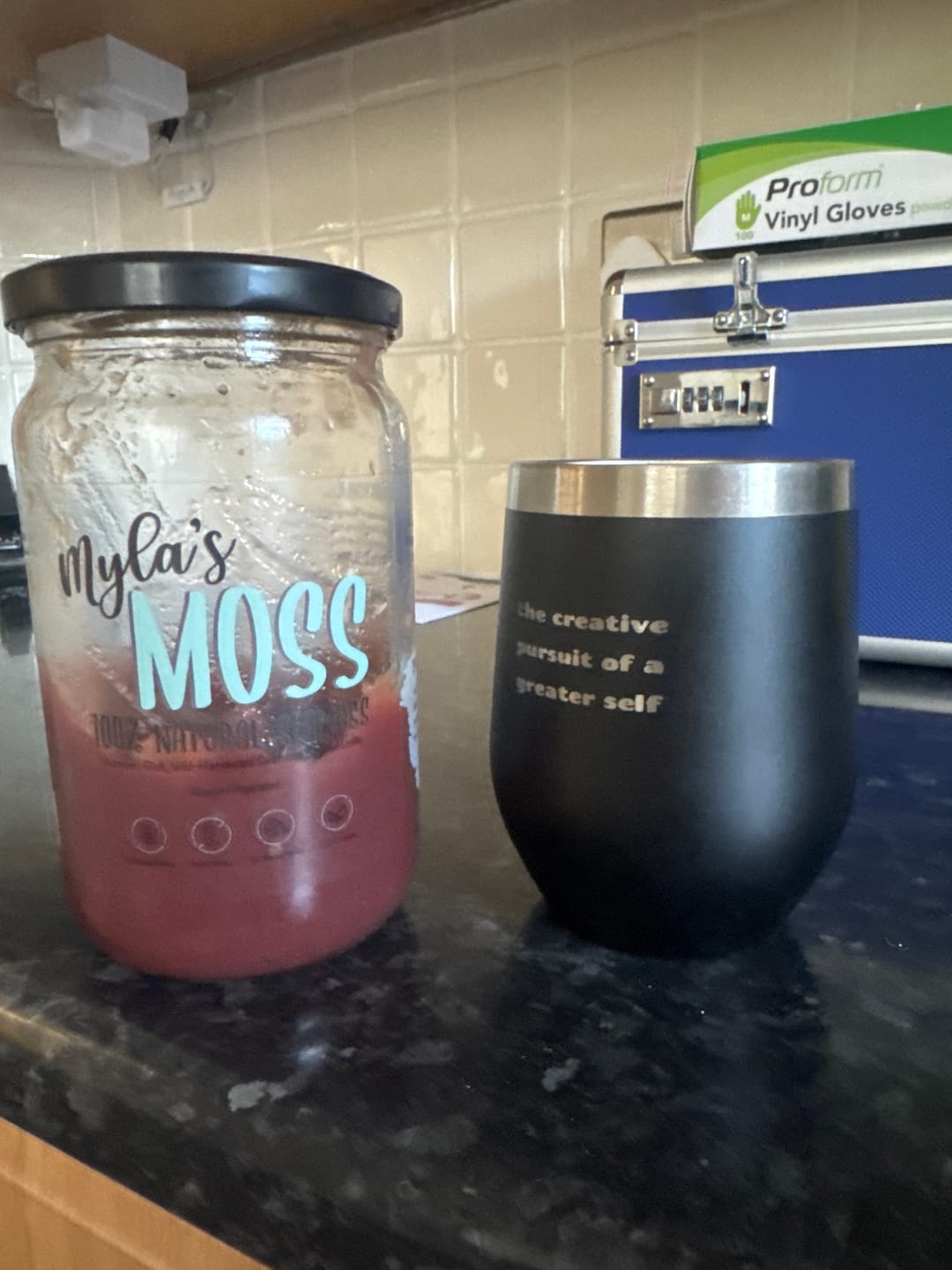 Customer photo review of Seamoss Gel Bundle - Purple & Gold (720ml each)