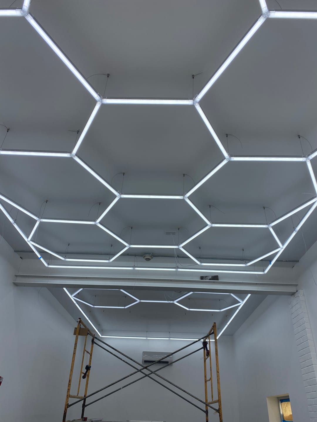 Customer photo review of Hexagon Garage Grid Hanging Kit