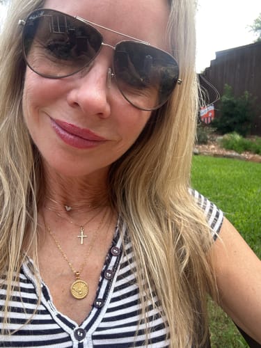Customer photo review of Necklace: Gold Dove
