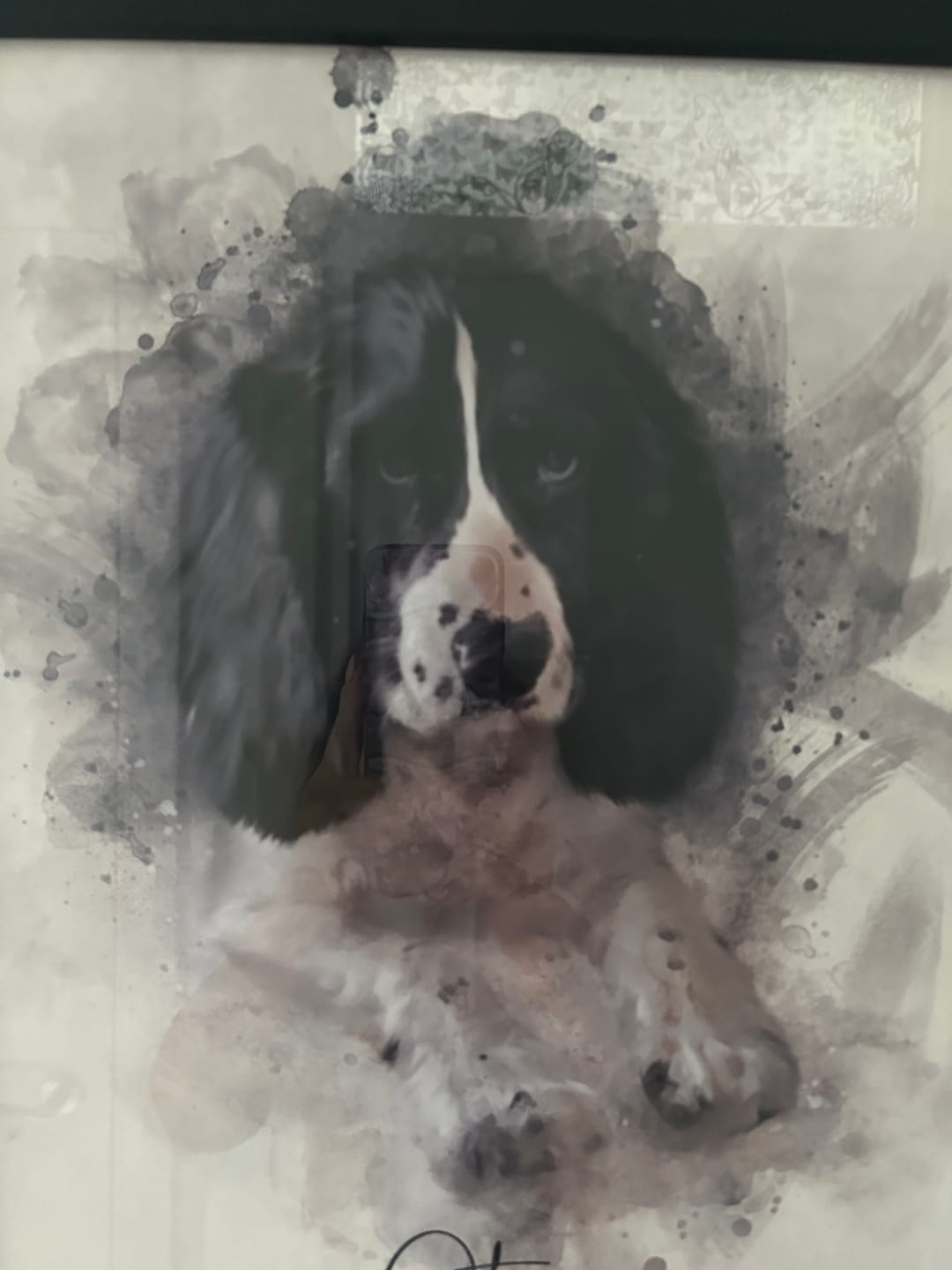 Customer photo review of Watercolor Pet Portrait