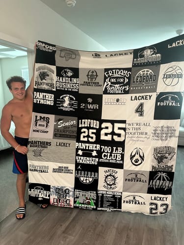 Customer photo review of Premium T Shirt Quilt