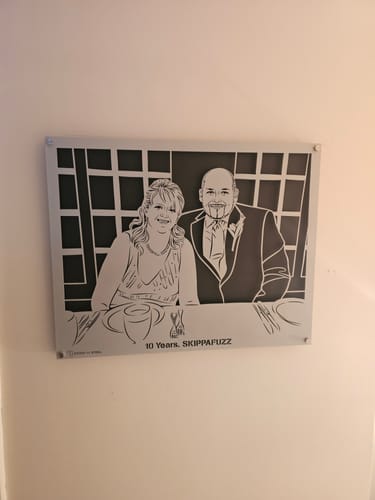 Customer photo review of Wedding Anniversary Metal Portrait
