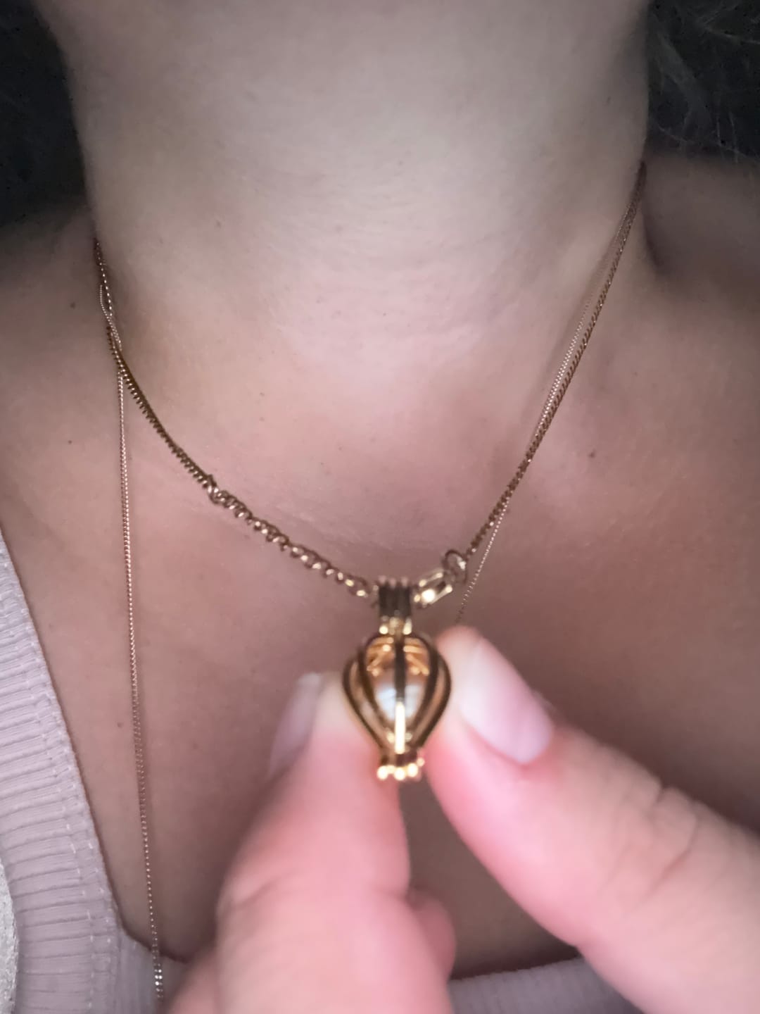 Reseña con foto de cliente del Kit de collar de perlas FabuLove