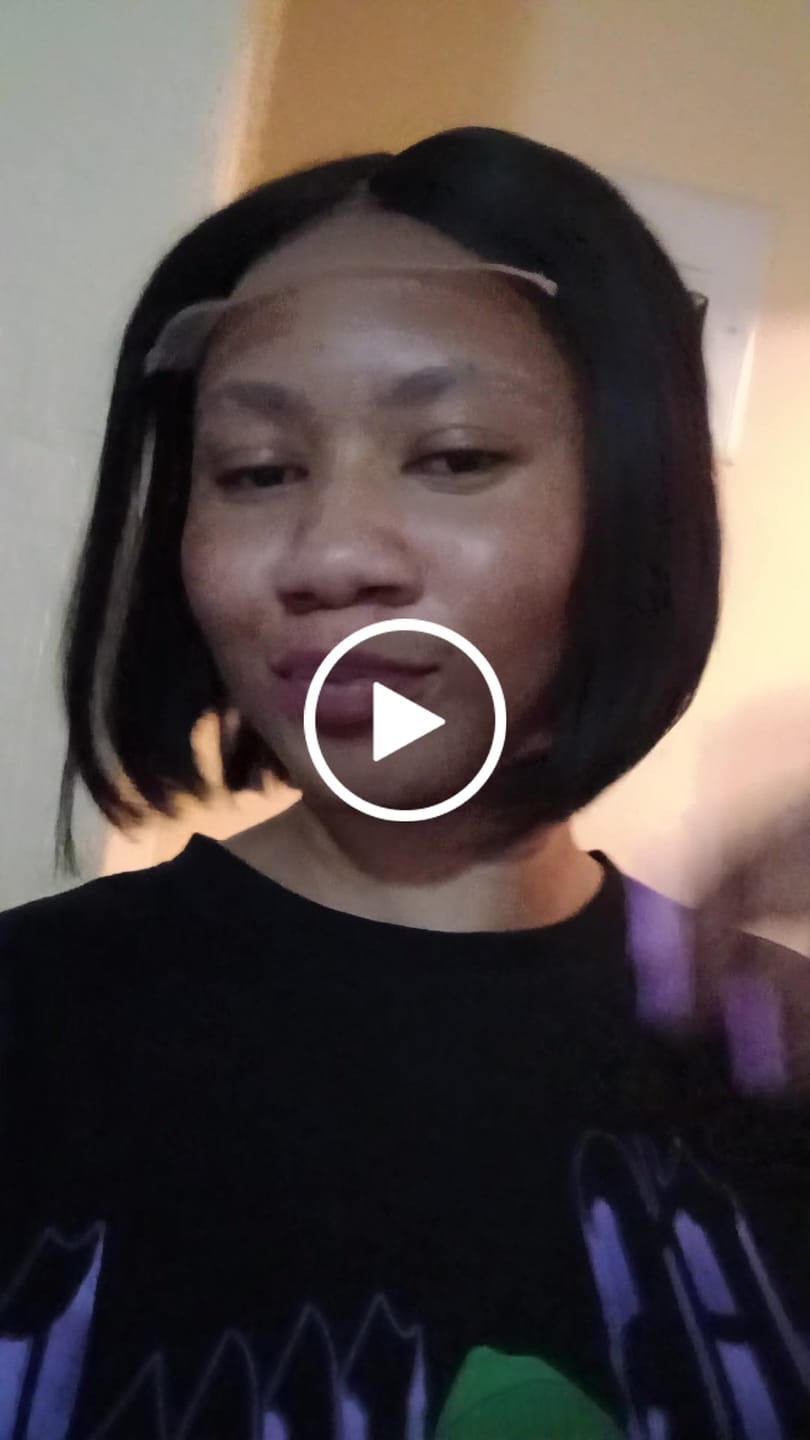 Customer video review of Double Drawn Glue-less Pre- Bleached Bob 8 Inch - 14 Inch With 5 X 5 Closure