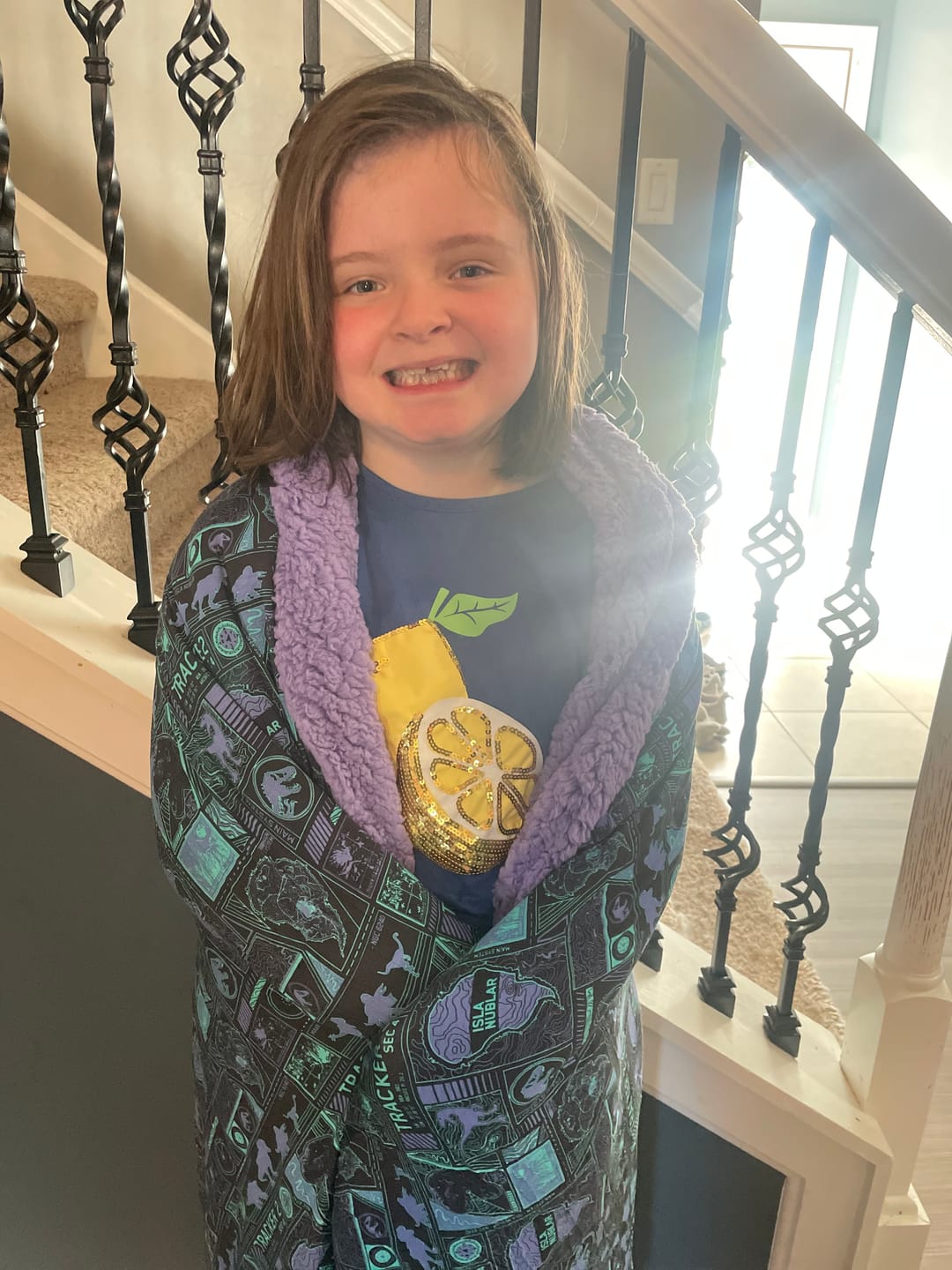 Customer photo review of Jurassic Park: Tracker Bamboo Sherpa Blanket