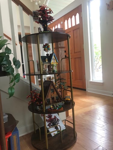 Customer photo review of Flycity 3-5 Tier Rotating Bookshelf With 360° Spinning Display