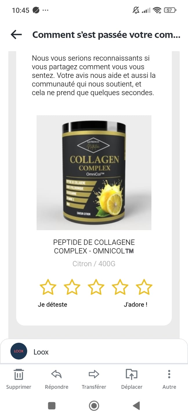 Customer photo review of PEPTIDE DE COLLAGENE COMPLEX - OMNICOL™️