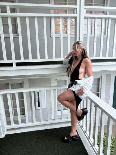 Customer photo review of Asymmetric Dress (Black)