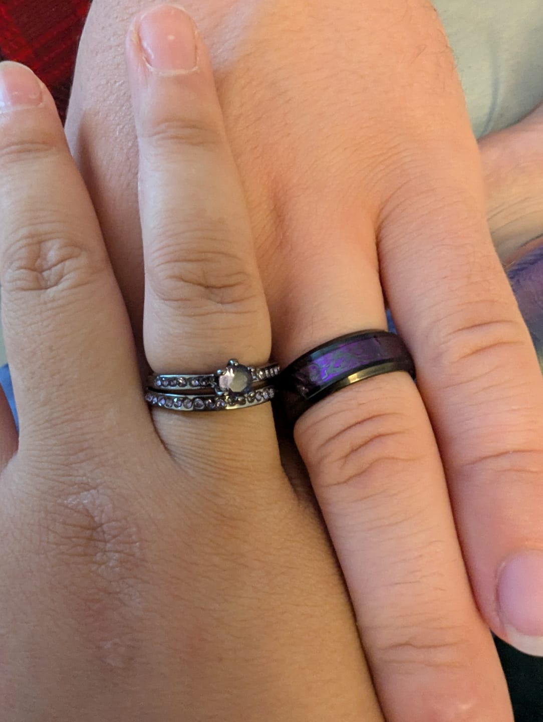 Customer photo review of Lilac Blossom Rings