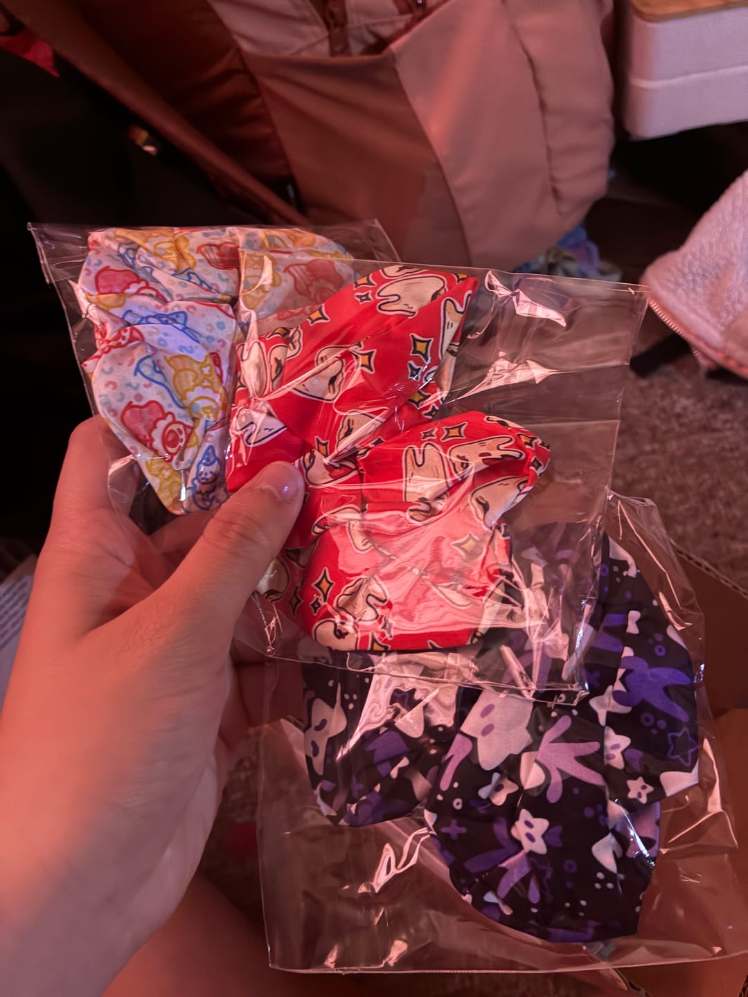 Customer photo review of Hair Scrunchies!