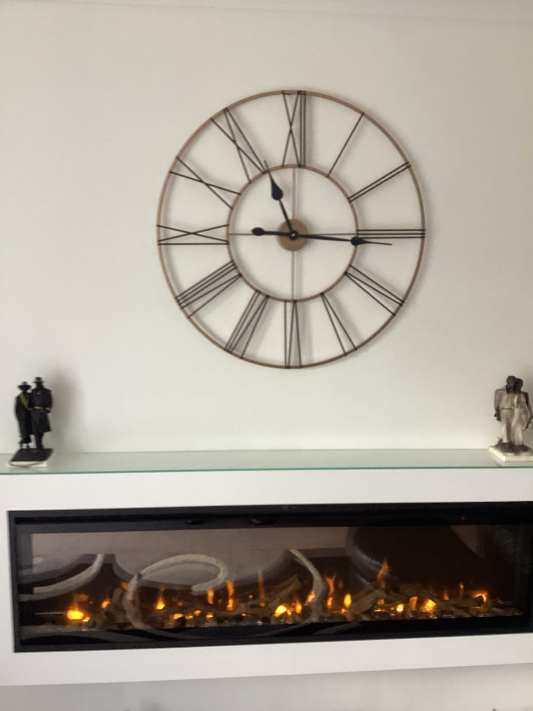 Customer photo review of Thomas Kent London. Summer House Black & Copper Wall Clock Indoor/Outdoor