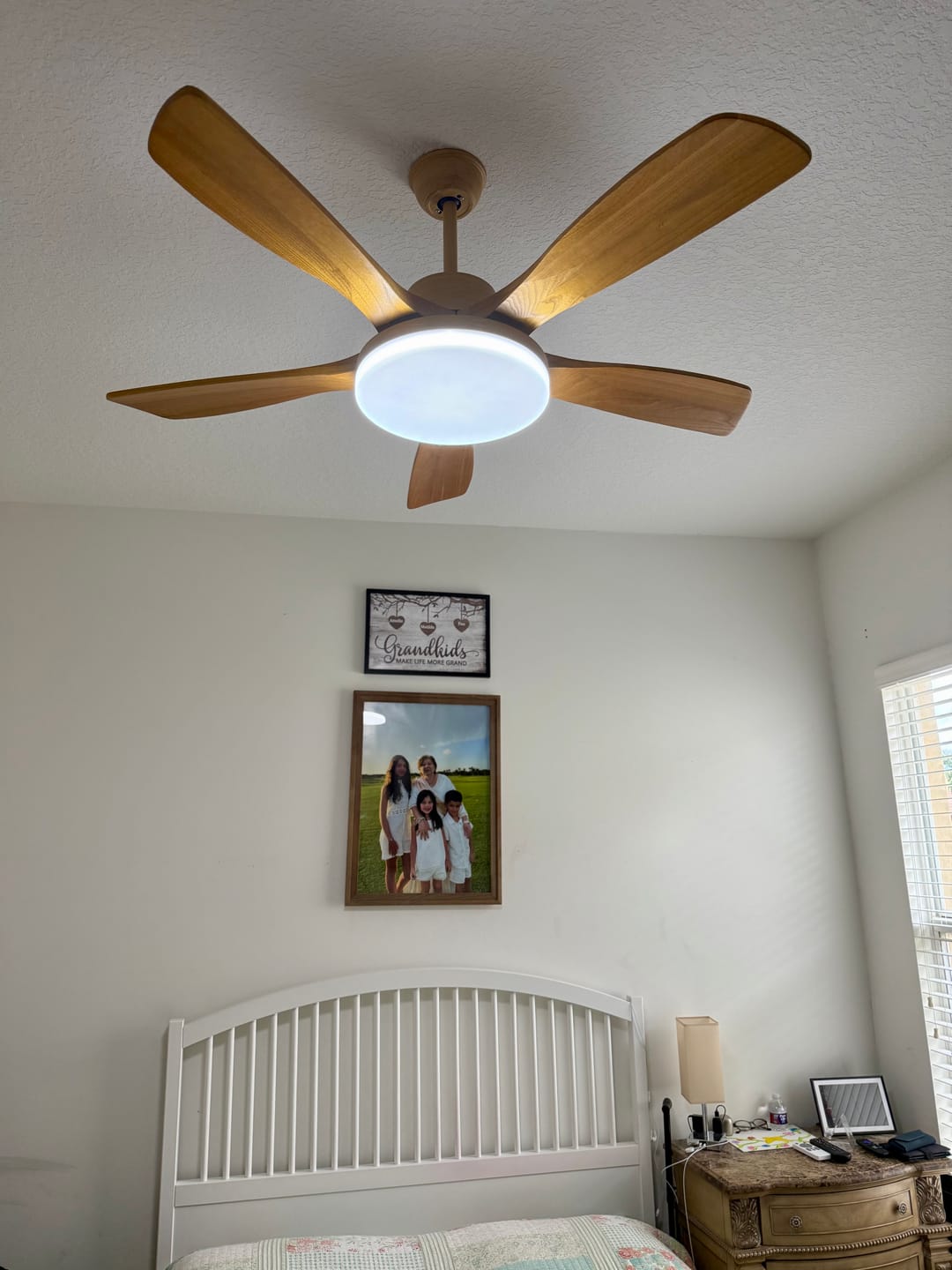 Customer photo review of WOMO Scandi Reversible Ceiling Fan with Light-WM5002
