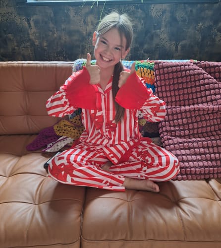 Customer photo review of P.Louise Kids Christmas Pyjamas