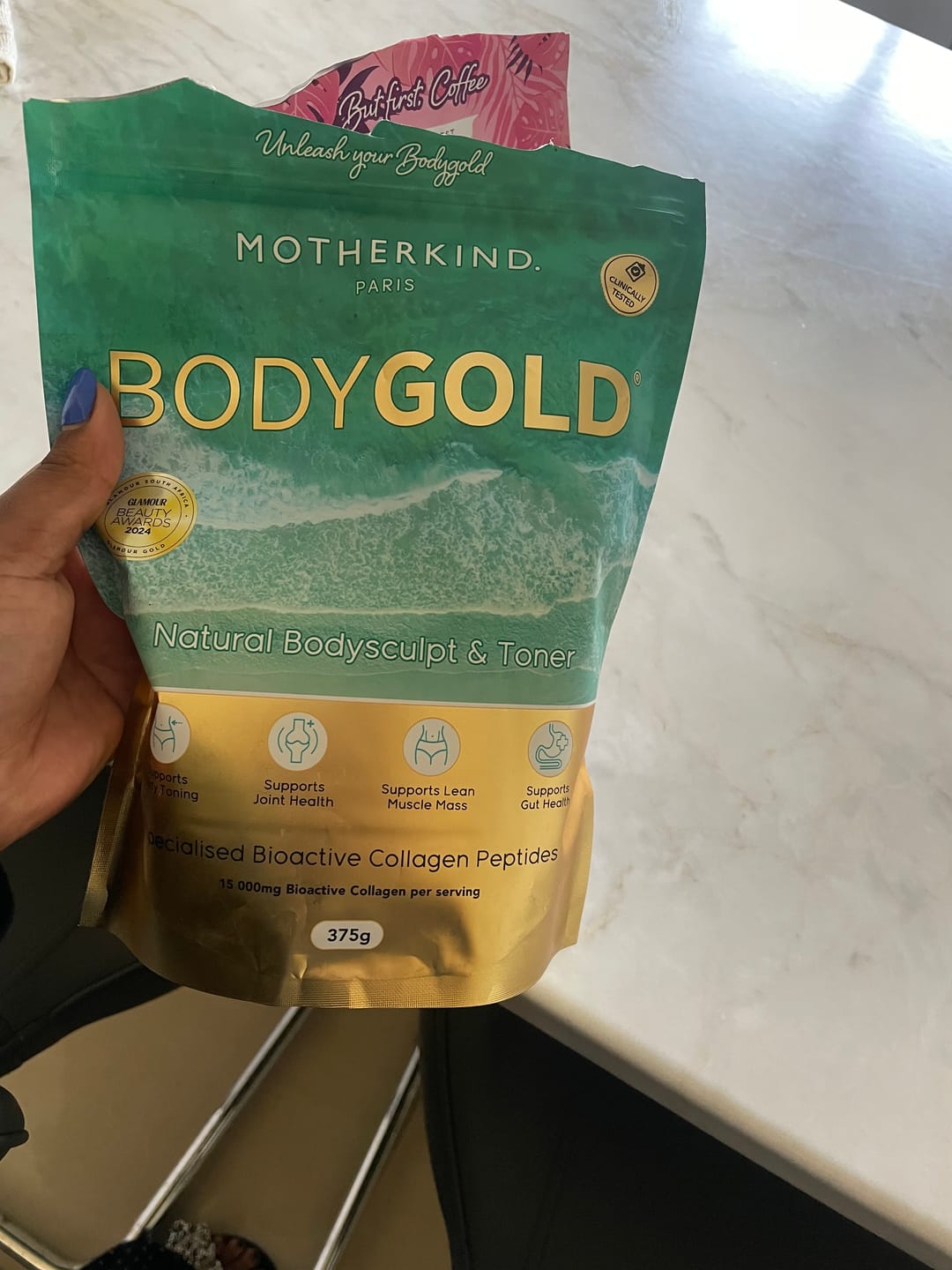 Customer photo review of BodyGOLD Collagen Peptides - 375g
