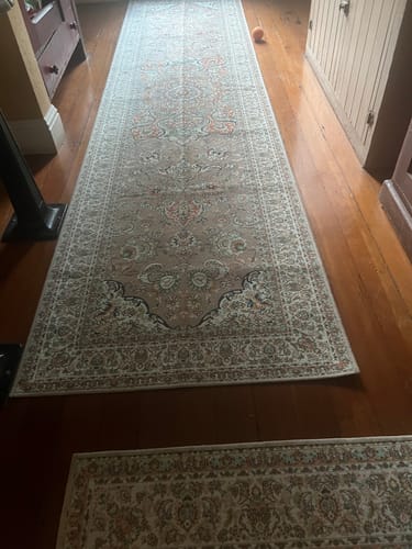 Customer photo review of Kenya Beige Washable Rug