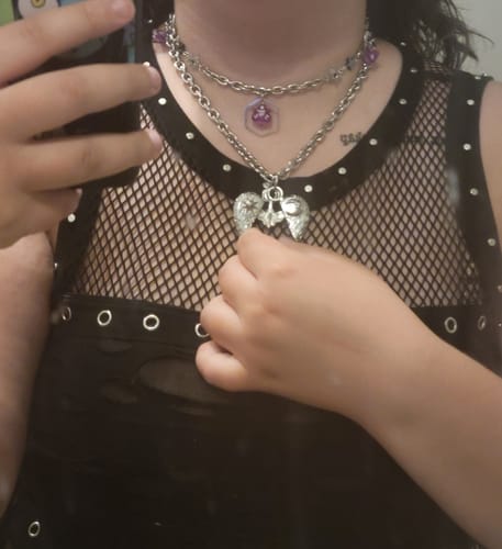 Customer photo review of COSMIC HEART PENDANT