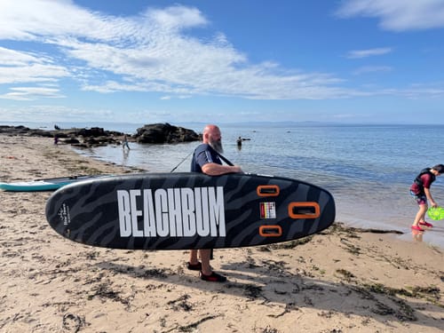 Customer photo review of LIMITED EDITION BLACK TIGER PADDLE BOARD