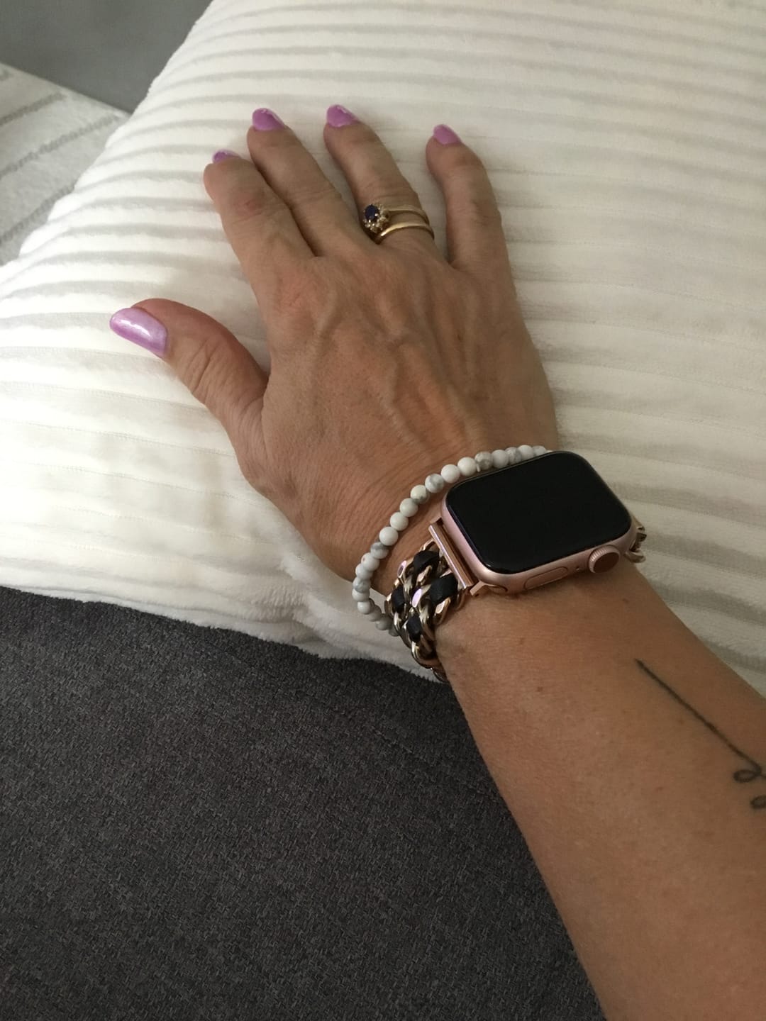 Customer photo review of Bracelet Fin en Pierres Naturelles de 4mm