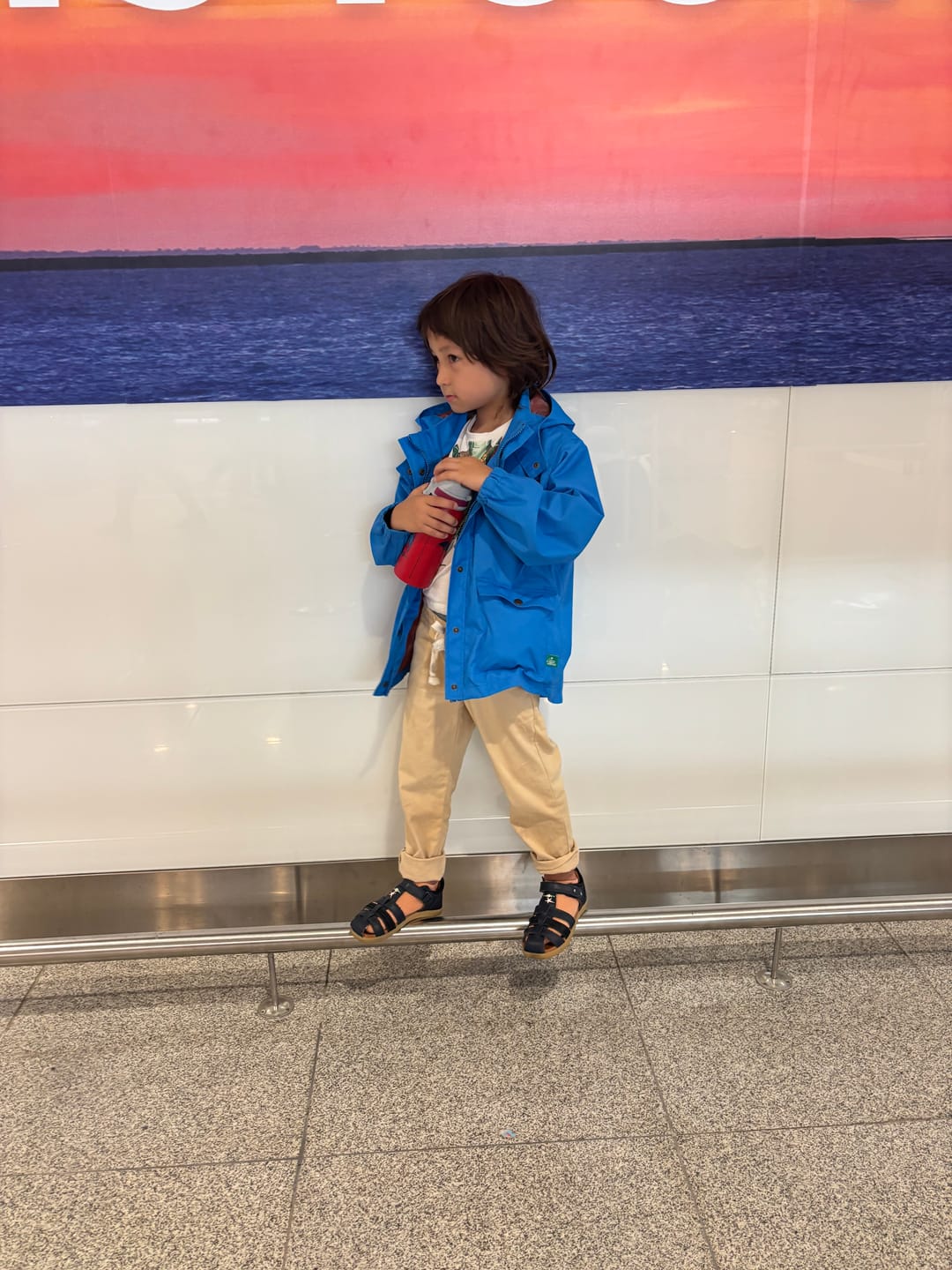 Customer photo review of Blue Recycled Waterproof Parka Raincoat