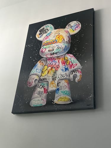 Customer photo review of GRAFFITI BEAR CANVAS