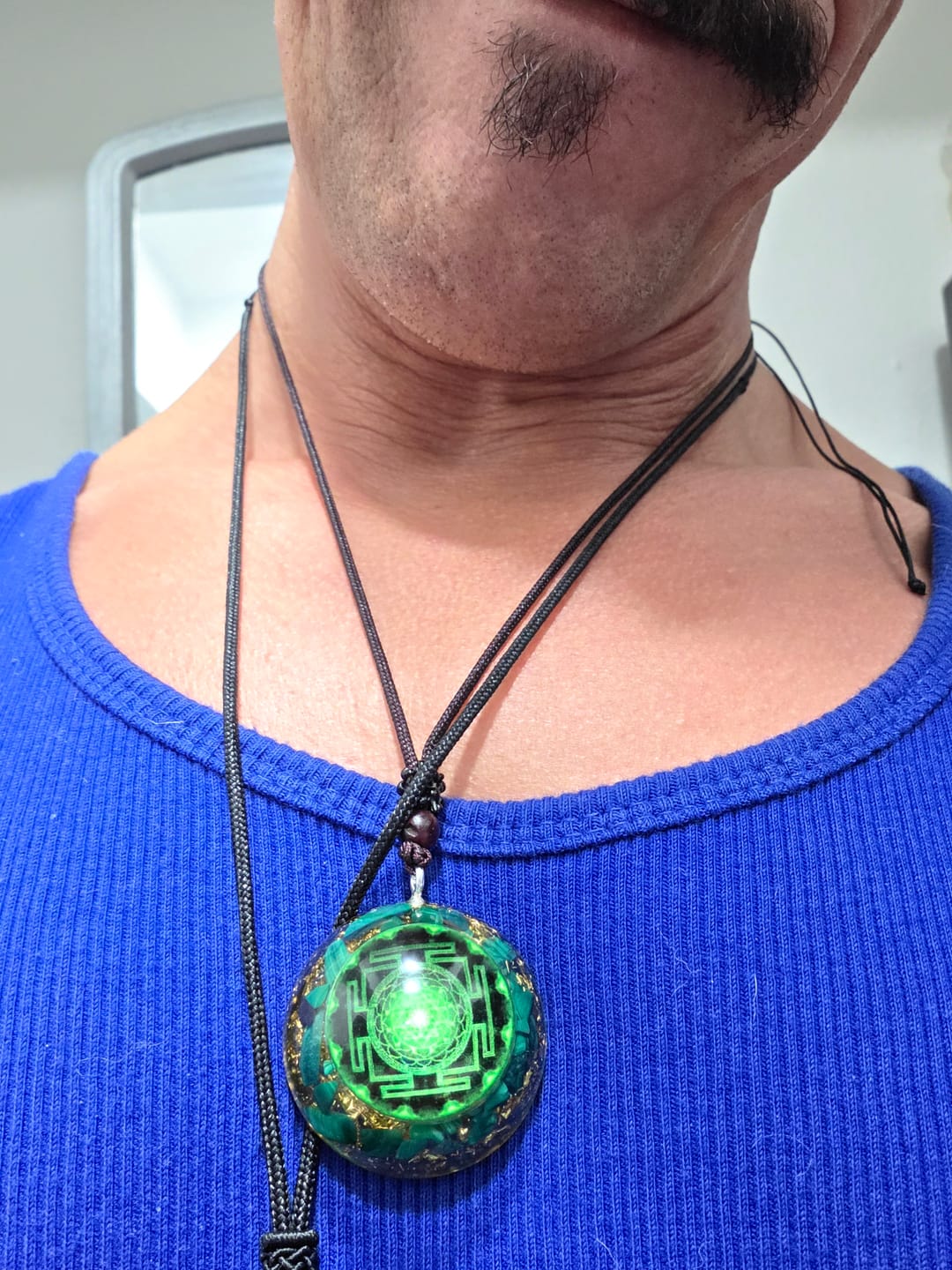 Customer photo review of Orgonite Protection Necklace – Talisman to Purify & Shield Your Energy
