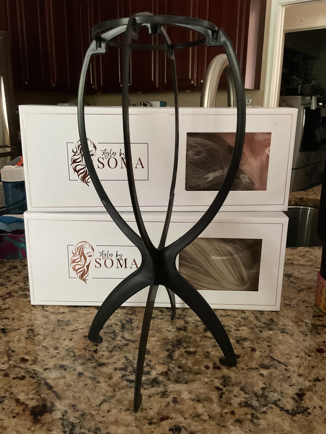 Customer photo review of WIG DRYING STAND