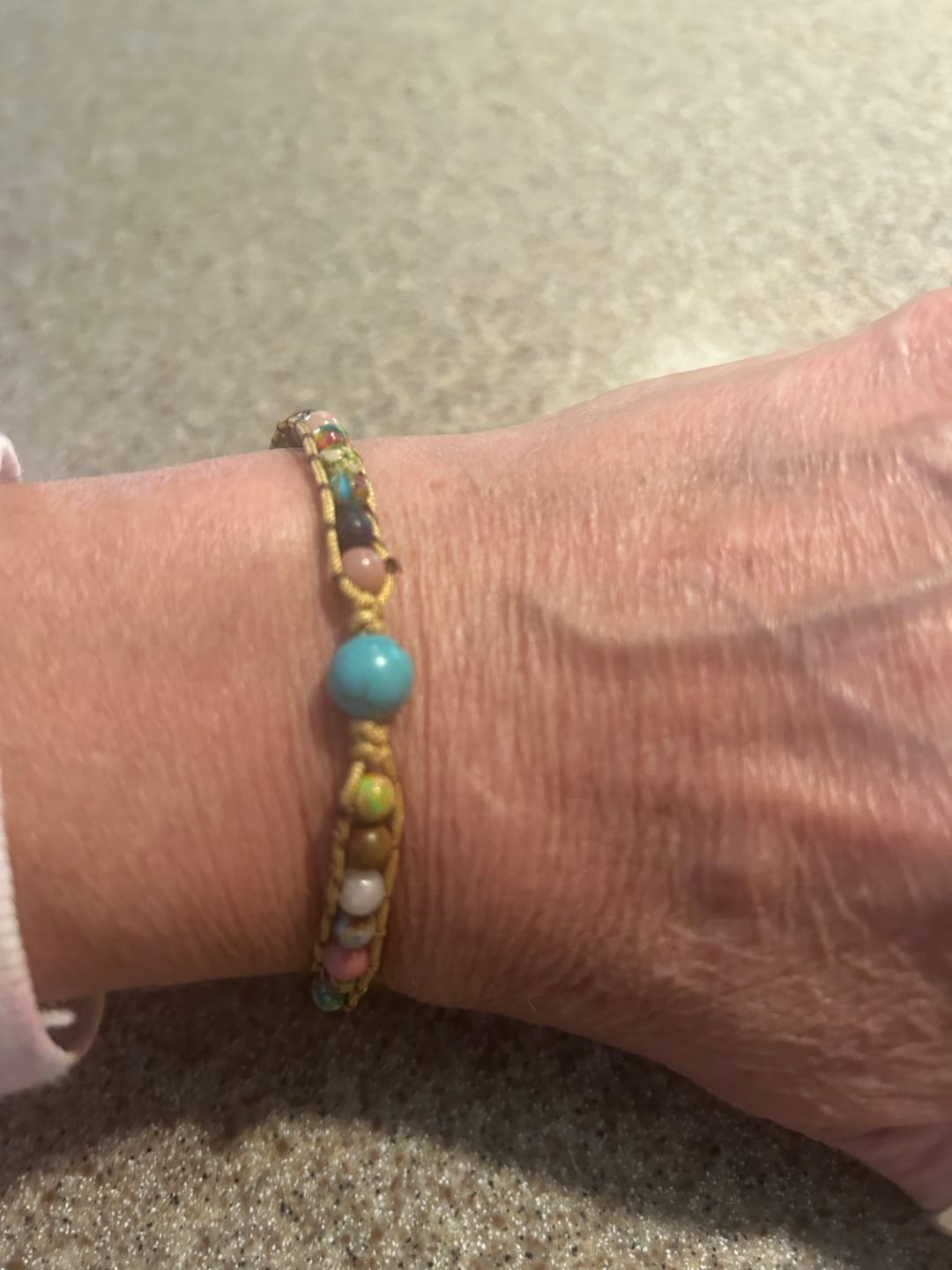 Customer photo review of Healing Howlite & Mixed Stone Bracelet