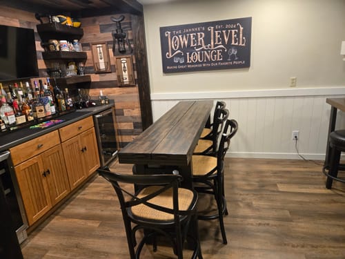 Customer photo review of Lower Level Lounge Sign