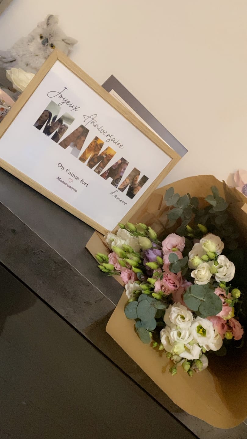 Customer photo review of Joyeux Anniversaire Maman - Affiche Personnalisée