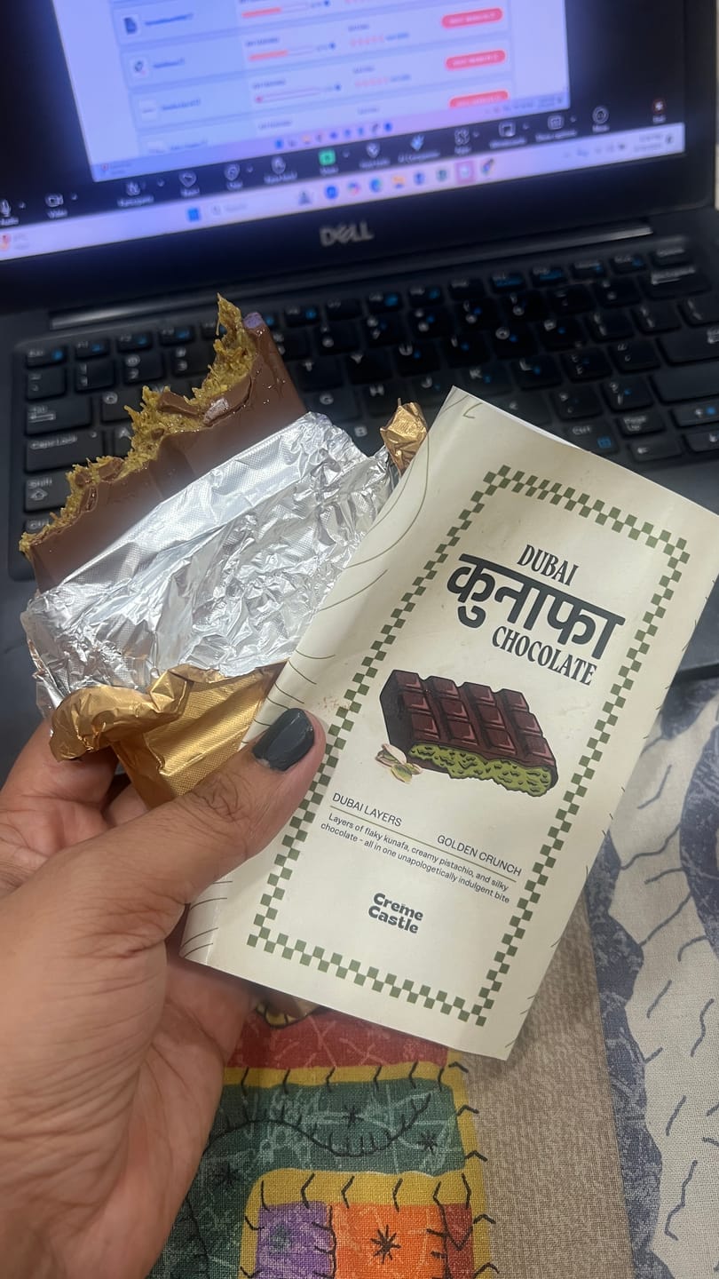 Customer photo review of Dubai Viral Kunafa Chocolate Bar