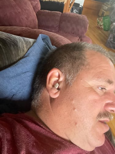 Customer photo review of The ClarityPro CIC Rechargeables Hearing Aids (Pair)
