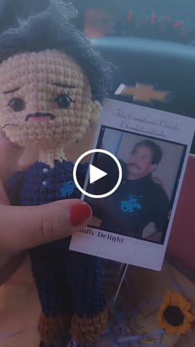 Customer video review of Dolly® Personalized Crochet Doll with Photo Card