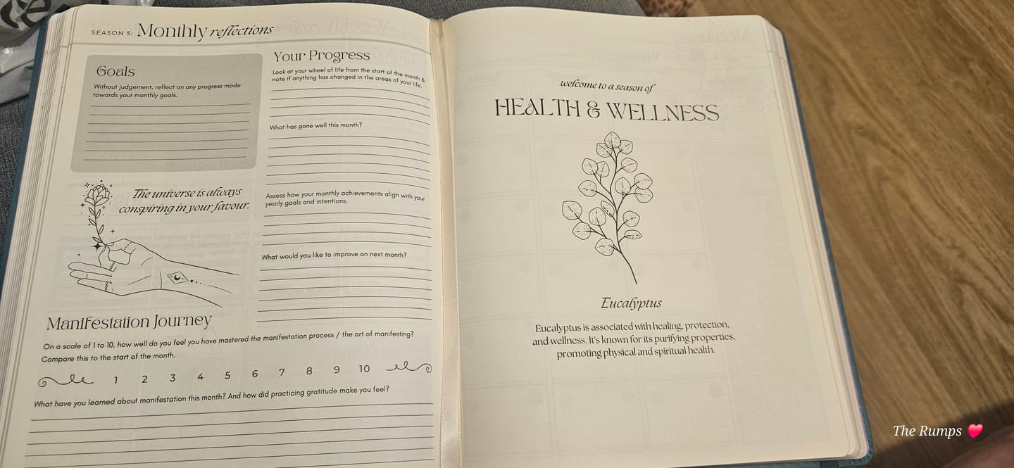 Customer photo review of Twelve Seasons of Growth -  Yearly Self Development Planner (Undated)