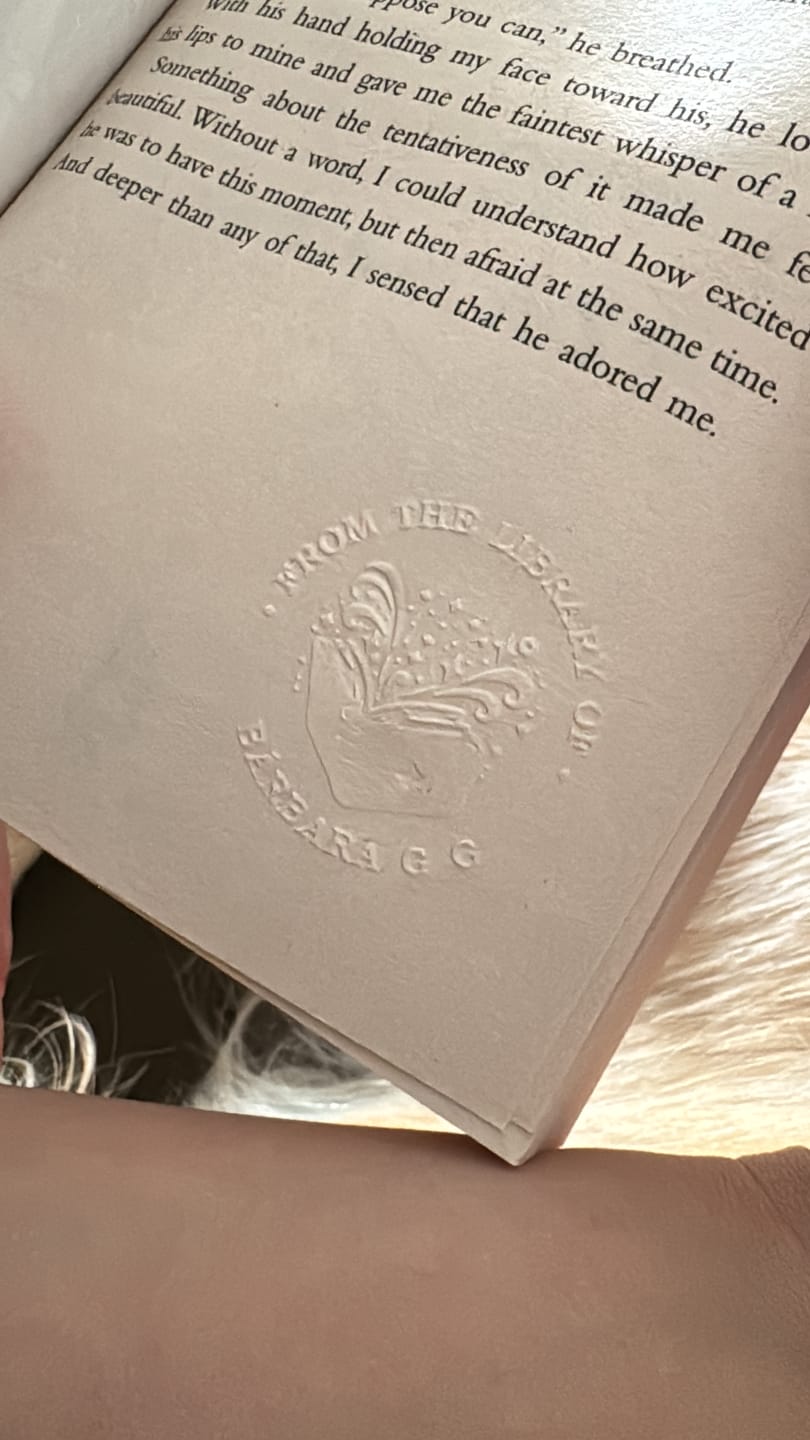 Customer photo review of Custom Book Embosser