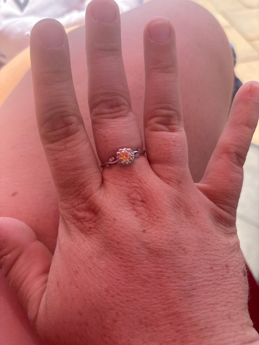 Customer photo review of Bling Collection - Solitaire Ring (Moissanite)