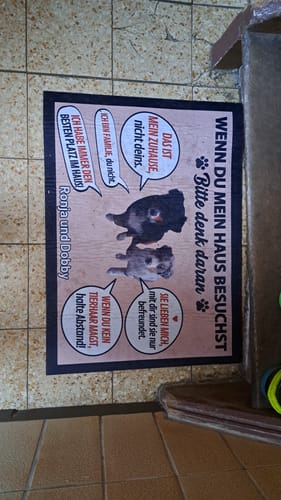 Customer photo review of Begrüßungskomitee - Individuelle Fußmatte