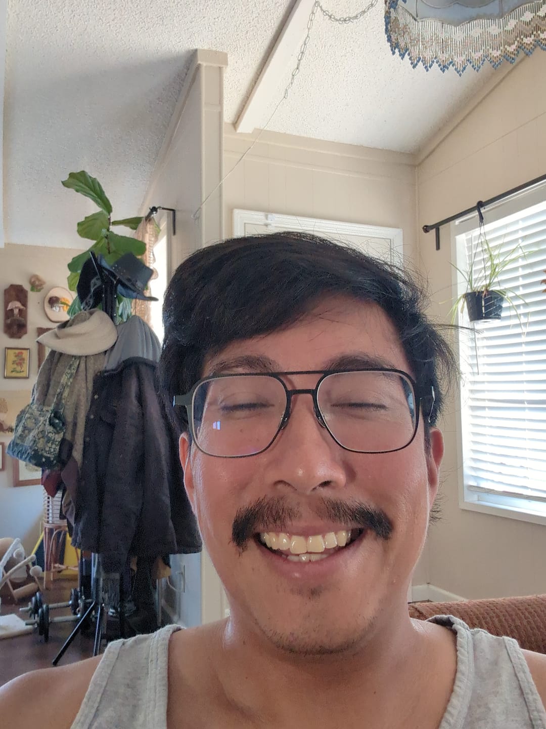 Customer photo review of Arnold | Magnetic Clip-on Eyeglasses Sunglasses | ZanyLen Best Sellers