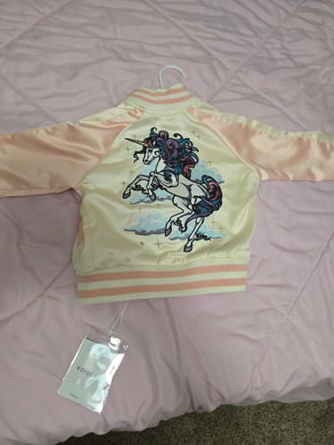 Customer photo review of Rainbow Unicorn Souvenir Jacket for Kids