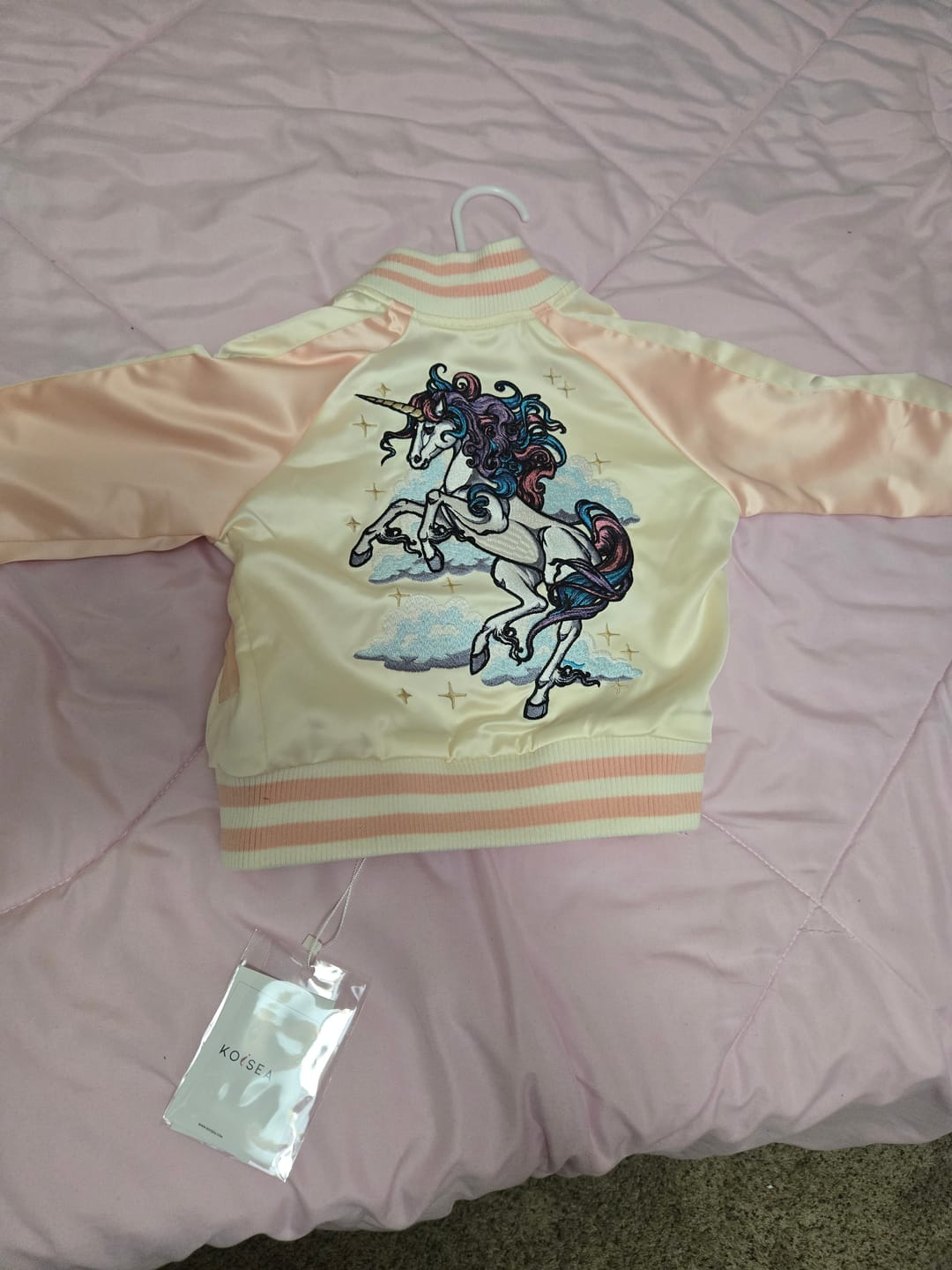 Customer photo review of Rainbow Unicorn Souvenir Jacket for Kids