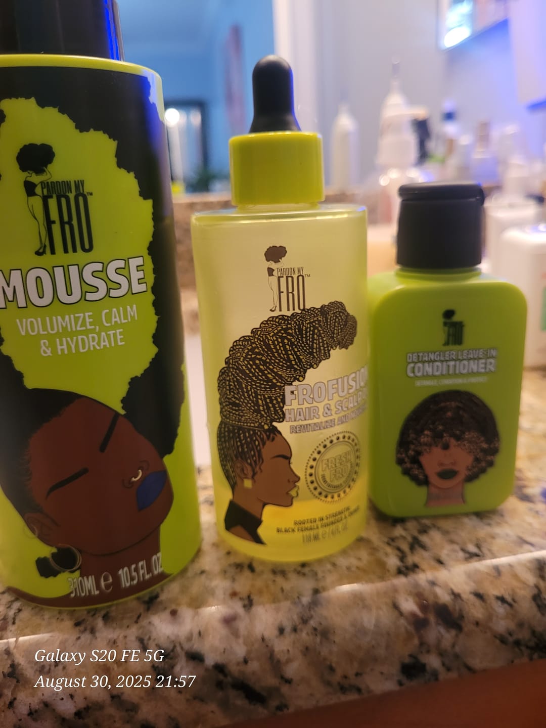 Customer photo review of Wash N' Glow 4-Piece Hair Care Bundle