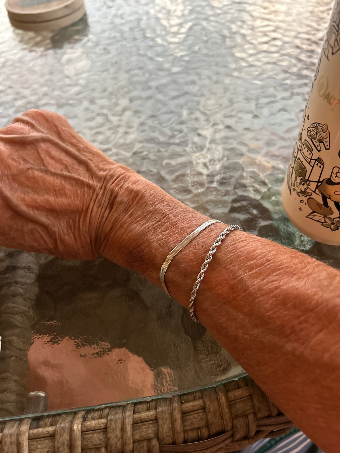 Customer photo review of Sarya Snake Chain Silver Bracelet