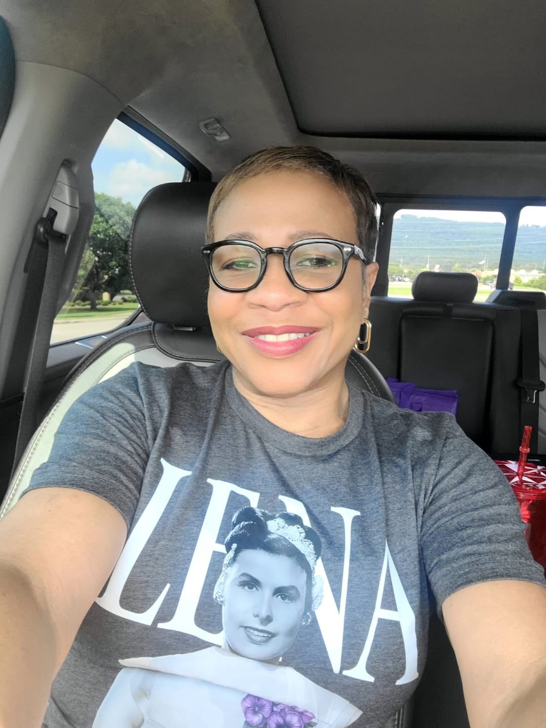 Customer photo review of Short Sleeve Lena Tee